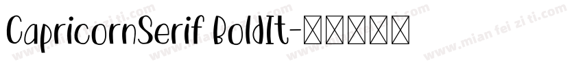 CapricornSerif BoldIt字体转换